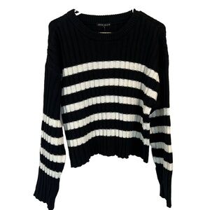 Love Ellie Stitch Fix Black White Striped Sweater